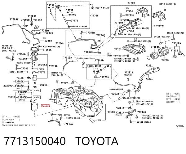 Корпус топливного фильтра 7713150040 Toyota