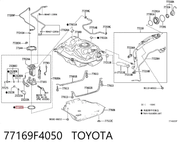  77169F4050 Toyota
