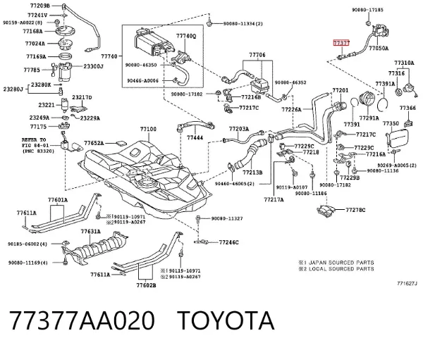  77377AA020 Toyota
