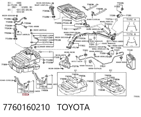  7760160210 Toyota