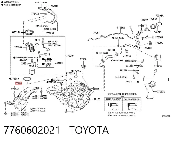  7760602021 Toyota