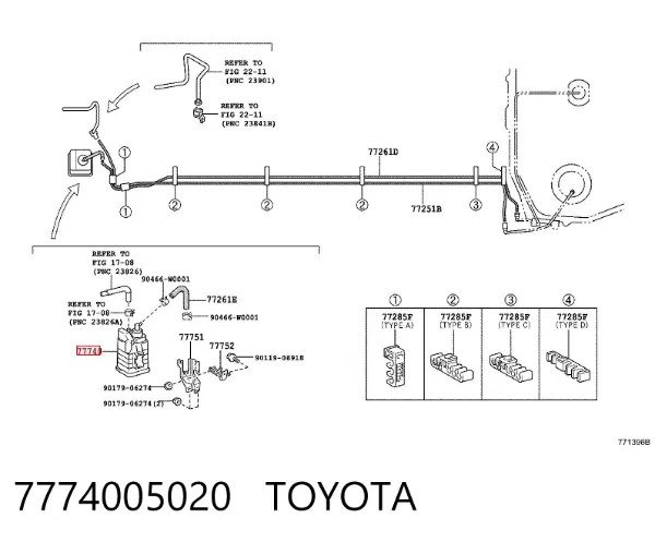 Топливный фильтр 7774005020 Toyota