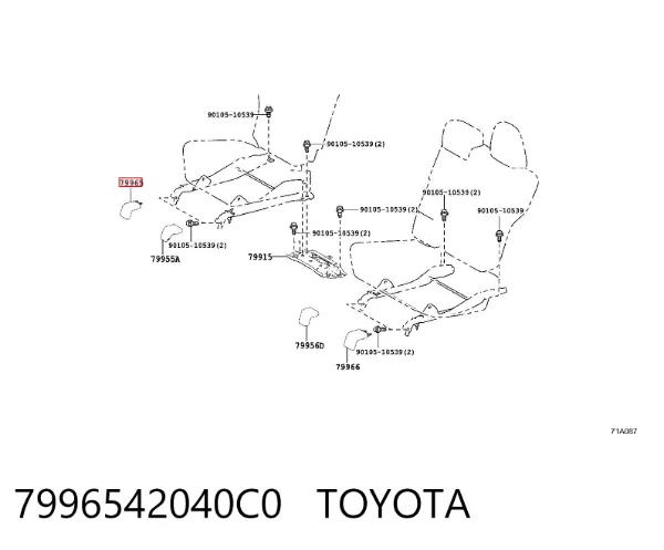  7996542040C0 Toyota