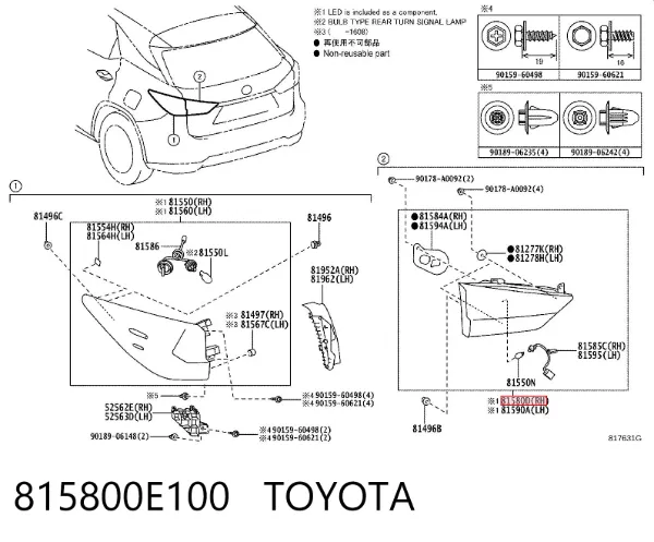  815800E100 Toyota