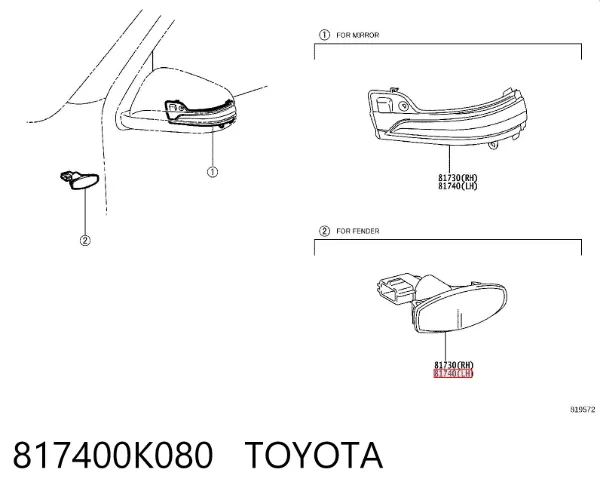  817400K080 Toyota