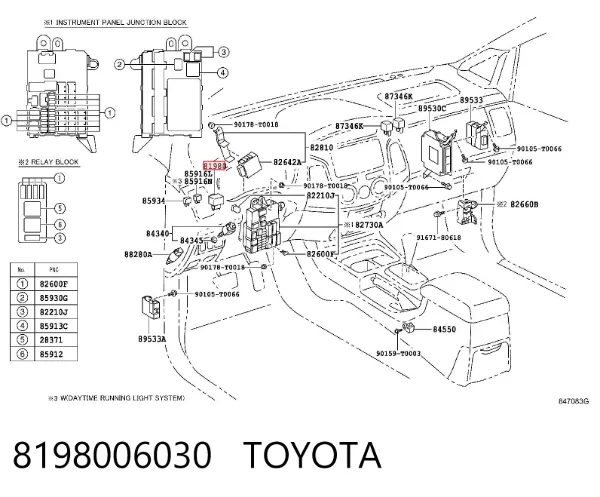 Реле поворотов 8198006030 Toyota