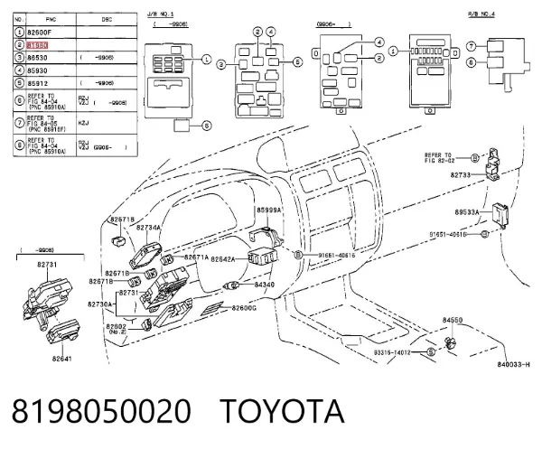 Реле поворотов 8198050020 Toyota