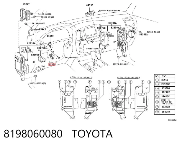  8198060080 Toyota
