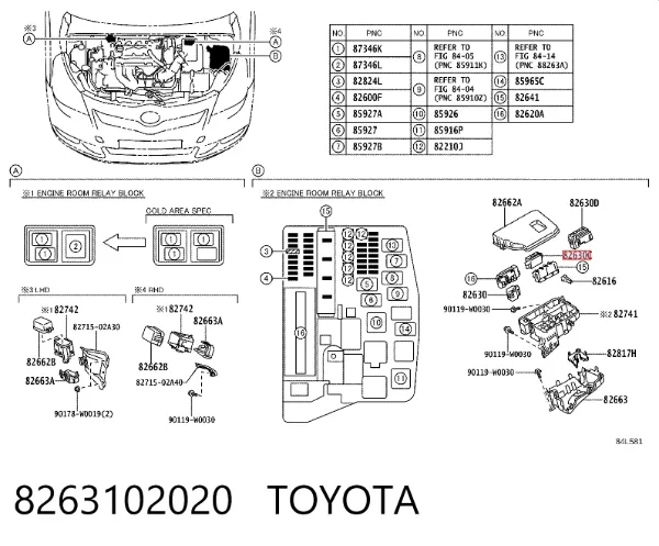  8263102020 Toyota