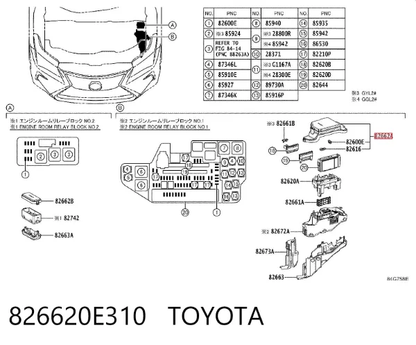 826620E310 Toyota