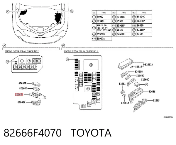  82666F4070 Toyota