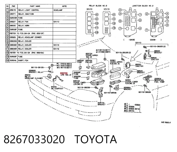  8267033020 Toyota
