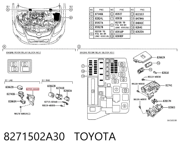  8271502A30 Toyota