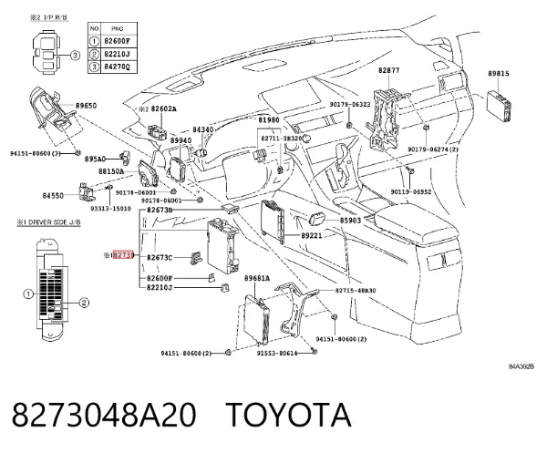  8273048A20 Toyota