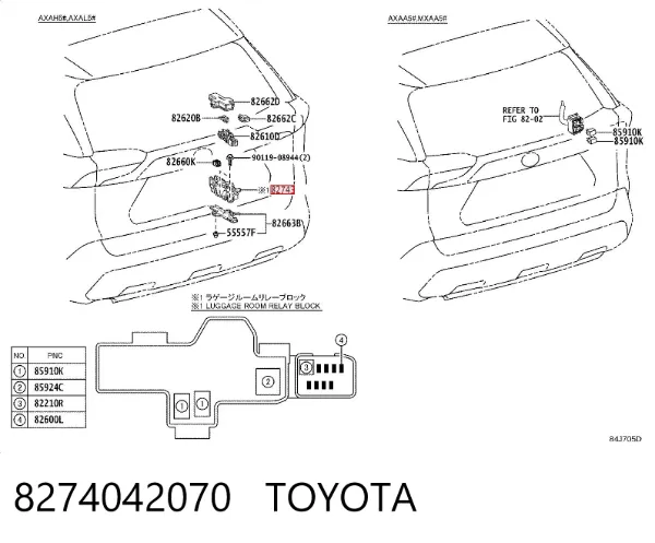 Блок предохранителей 8274042070 Toyota