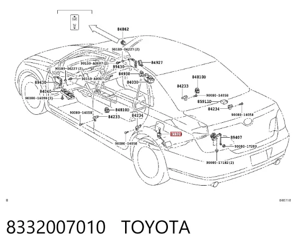 Датчик уровня топлива 8332007010 Toyota
