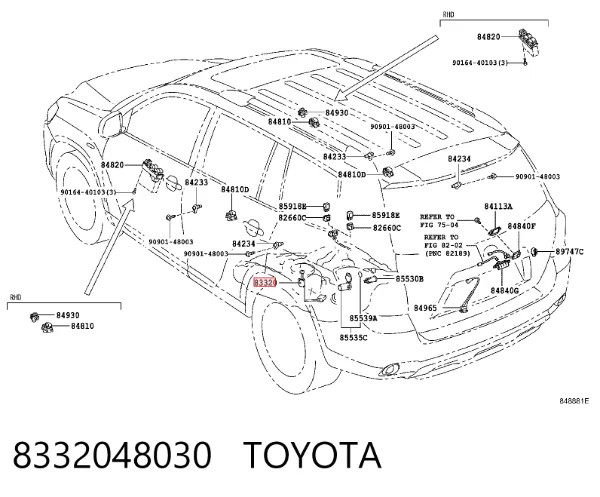 Датчик уровня топлива Lexus RX 300/330/350/400H