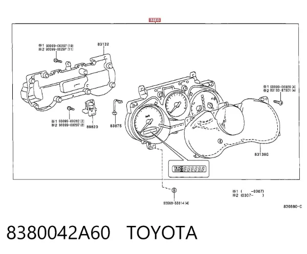 Панель приборов 8380042A60 Toyota