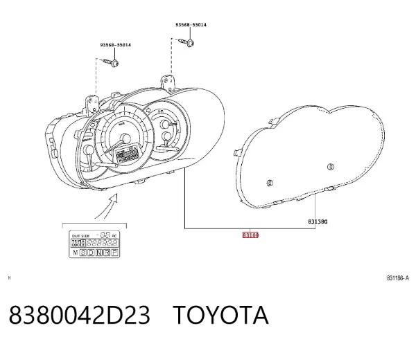 Панель приборов 8380042D23 Toyota