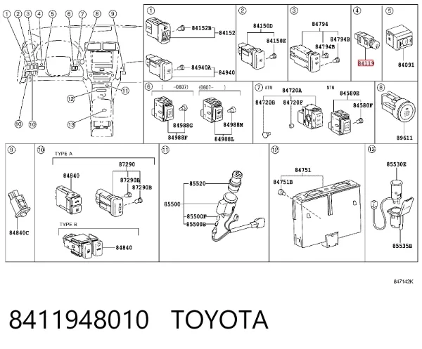  8411948010 Toyota
