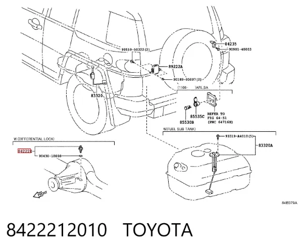 Датчик раздаточной коробки повышенной/пониженной передачи 8422212010 Toyota