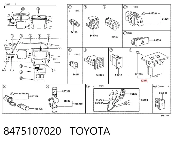  8475107020 Toyota