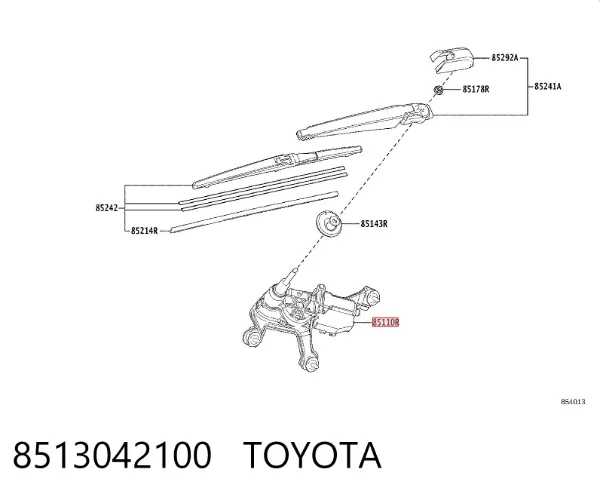 Моторчик заднего дворника Toyota RAV4 V
