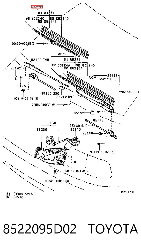  8522095D02 Toyota