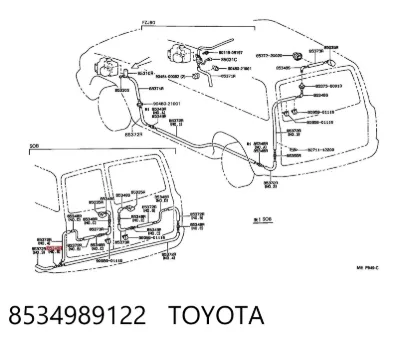 Штуцер трубок омывателя TOYOTA 8534989122