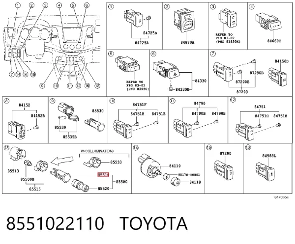  8551022110 Toyota