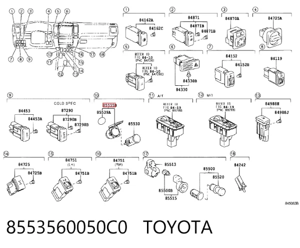  8553560050C0 Toyota