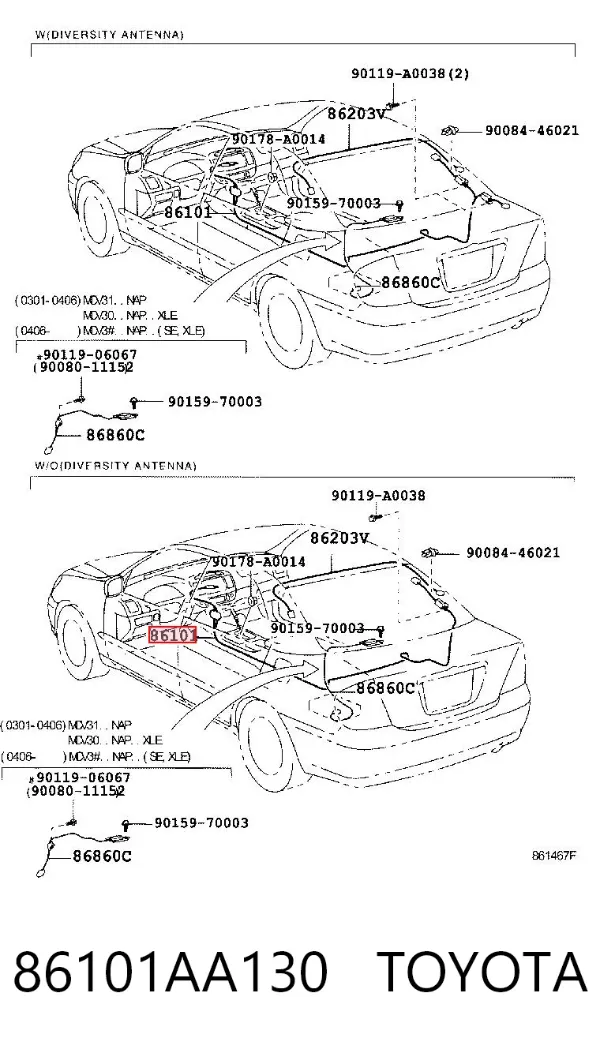  86101AA130 Toyota