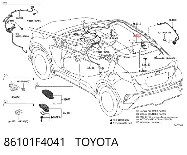  86101F4041 Toyota