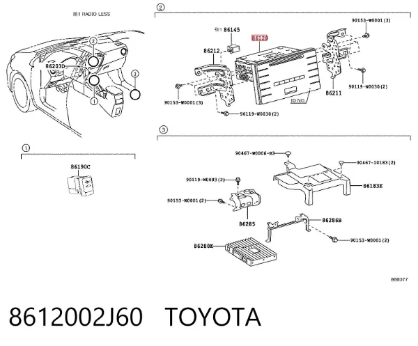 Магнитола 8612002J60 Toyota