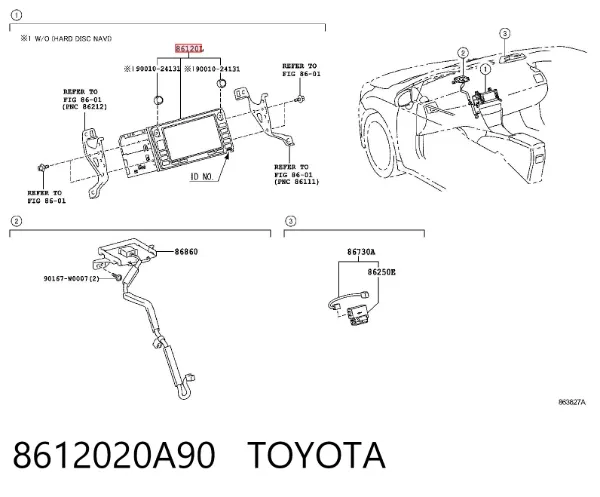 Дисплей многофункциональный 8612020A90 Toyota