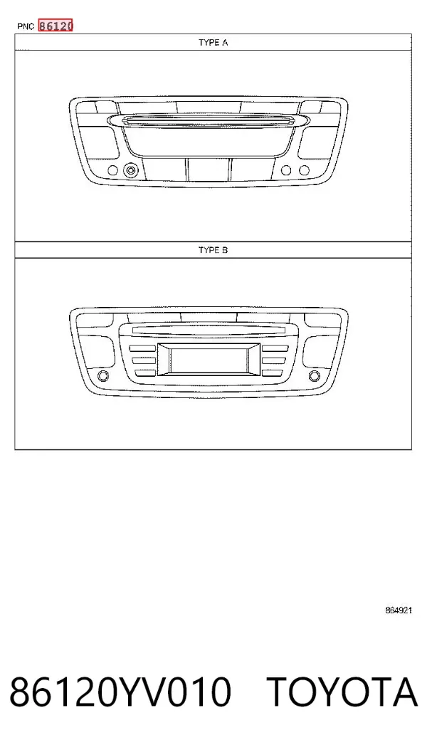 Магнитола 86120YV010 Toyota