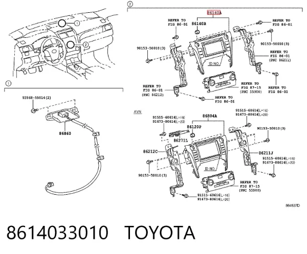 Магнитола 8614033010 Toyota