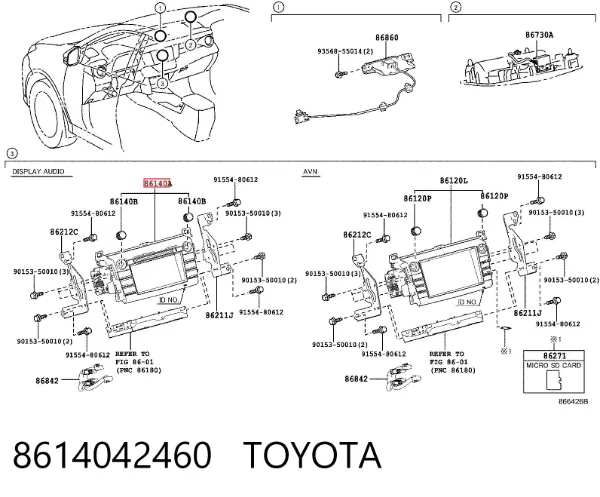 Дисплей многофункциональный 8614042460 Toyota