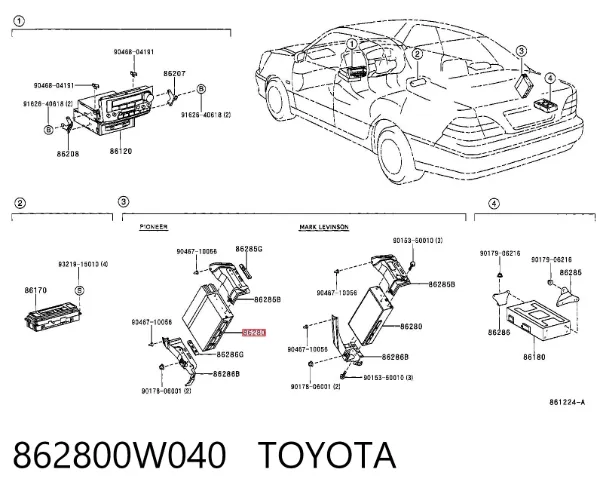  862800W040 Toyota