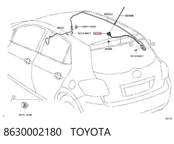 Антенна 8630002180 Toyota
