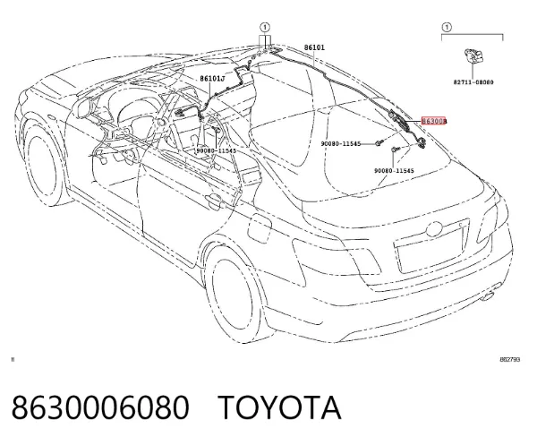 Антенна 8630006080 Toyota
