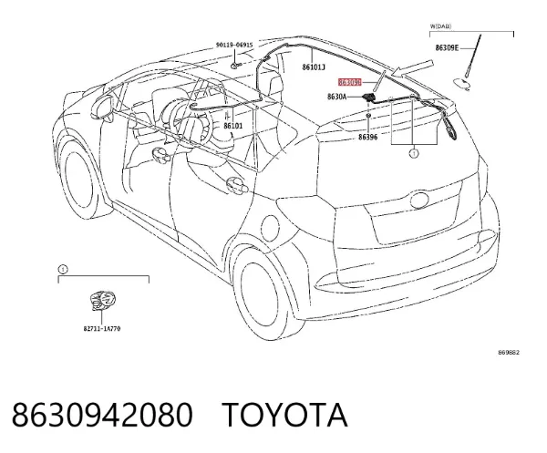 Антенна Toyota RAV4 III