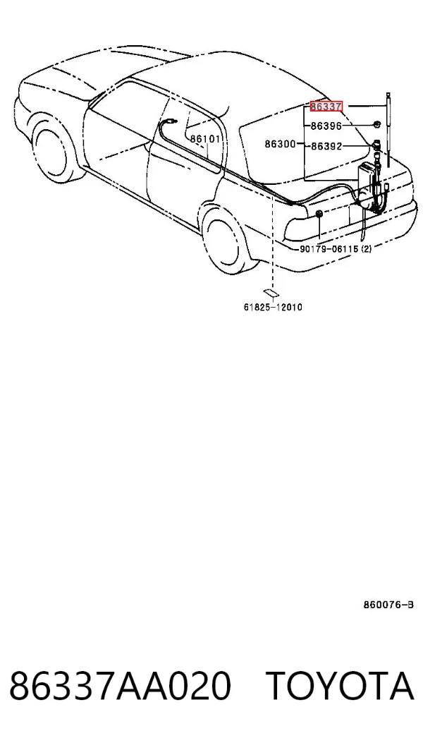 Шток антенны 86337AA020 Toyota