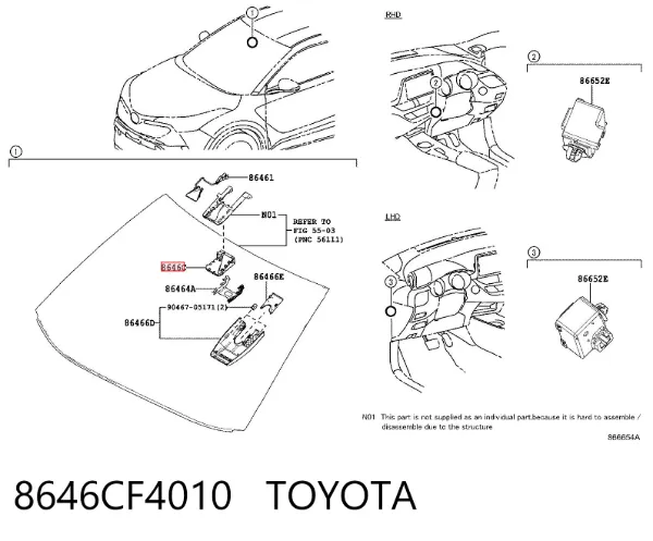 Камера заднего вида 8646CF4010 Toyota