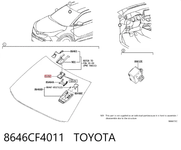Камера заднего вида 8646CF4011 Toyota