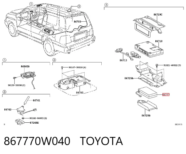  867770W040 Toyota