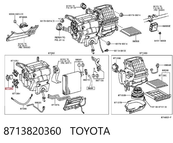 Резистор печки 8713820360 Toyota