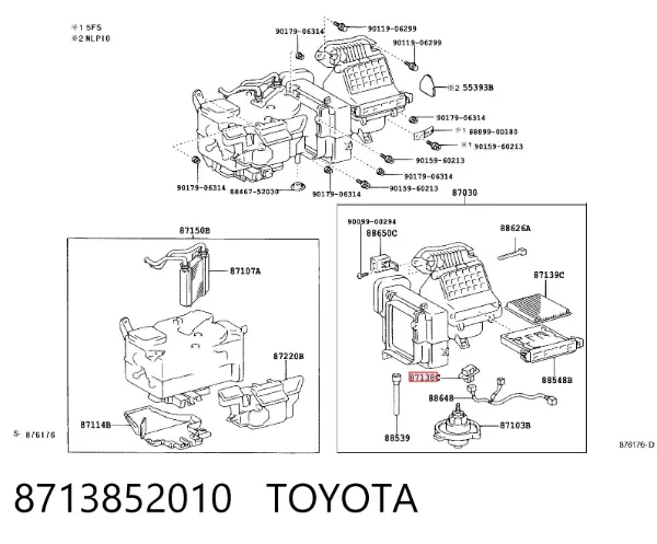 Резистор печки 8713852010 Toyota