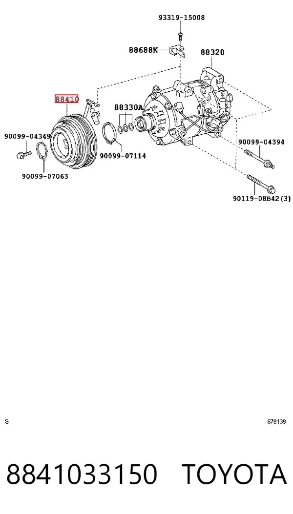 Муфта компрессора кондиционера Lexus RX 330/350