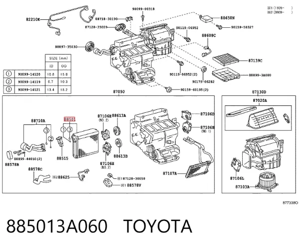 Испаритель кондиционера Lexus IS E2